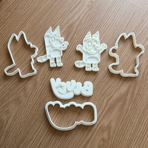 Bluey Cookie Cutter and Stamp Set 3D Printed